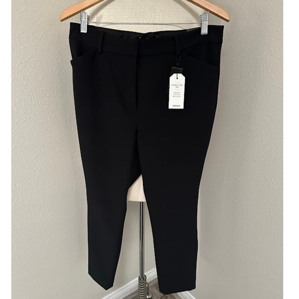 Express Supersoft Twill Skinny High Rise Pants Black Size 12 Short